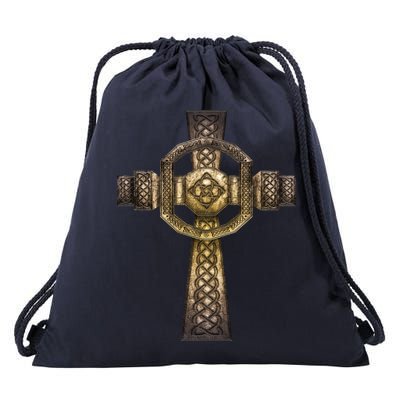 Celtic Irish Cross Drawstring Bag