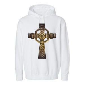 Celtic Irish Cross Garment-Dyed Fleece Hoodie