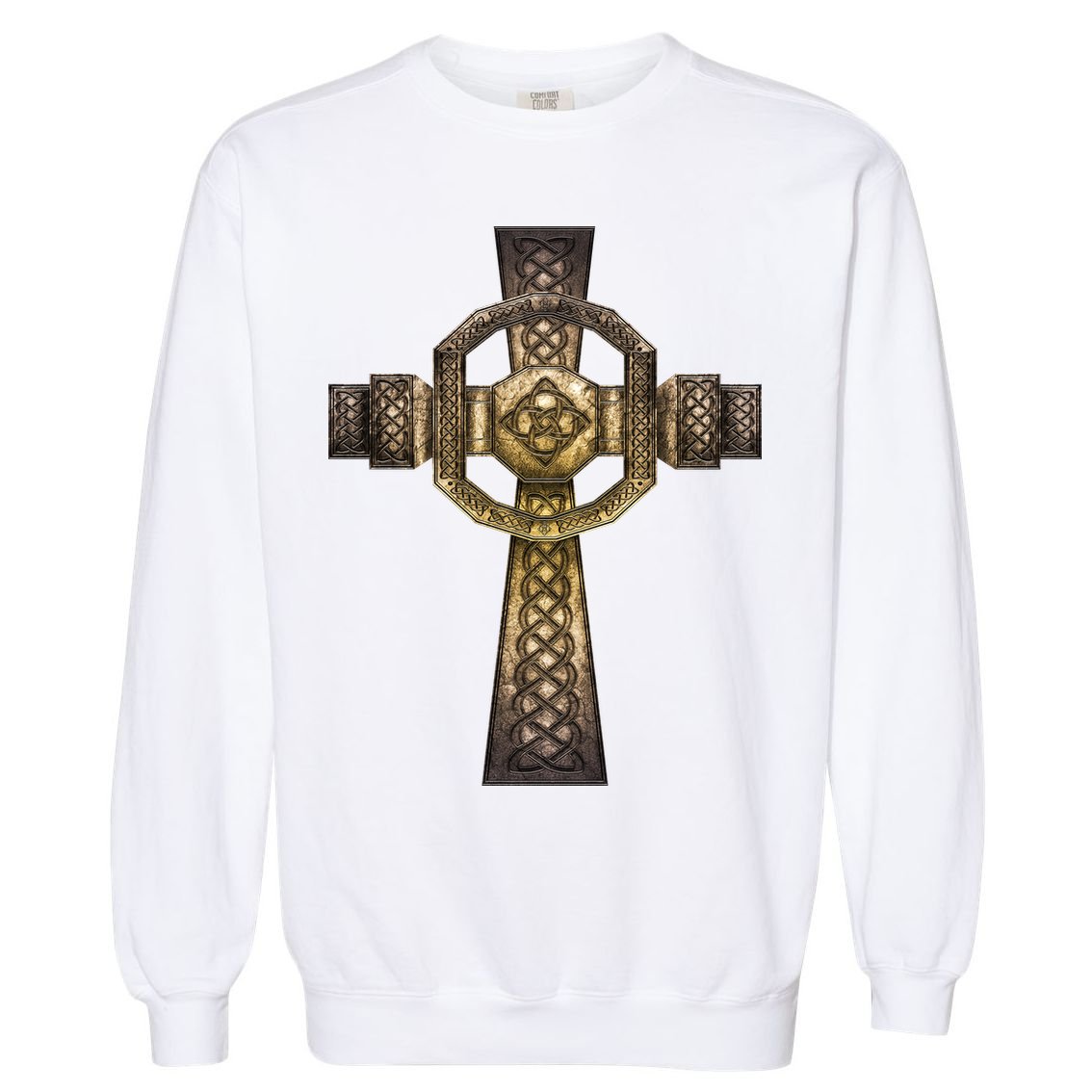 Celtic Irish Cross Garment-Dyed Sweatshirt