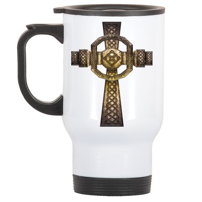 Celtic Irish Cross Stainless Steel Travel Mug