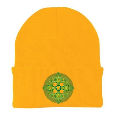 Celtic Knot Cross St. Patrick's Day Knit Cap Winter Beanie