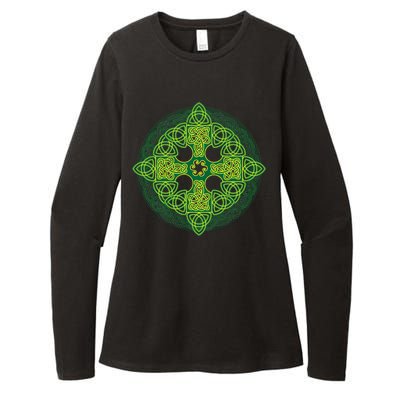 Celtic Knot Cross St. Patrick's Day Womens CVC Long Sleeve Shirt