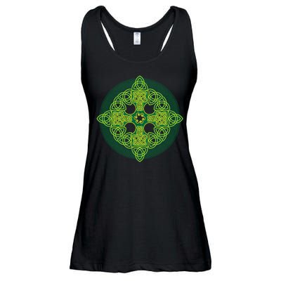 Celtic Knot Cross St. Patrick's Day Ladies Essential Flowy Tank