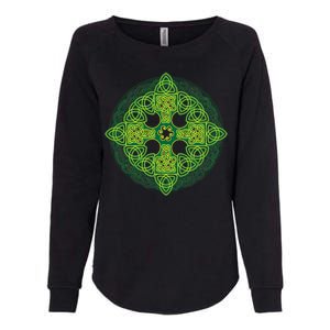 Celtic Knot Cross St. Patrick's Day Womens California Wash Sweatshirt