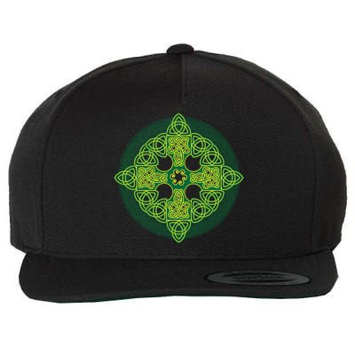 Celtic Knot Cross St. Patrick's Day Wool Snapback Cap