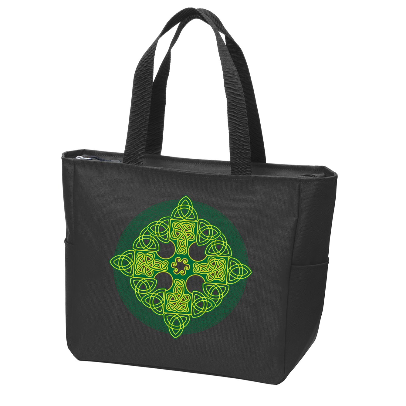 Celtic Knot Cross St. Patrick's Day Zip Tote Bag