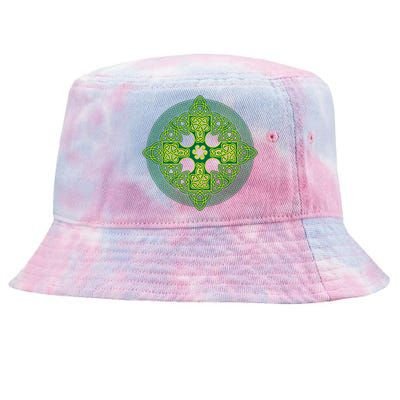 Celtic Knot Cross St. Patrick's Day Tie-Dyed Bucket Hat