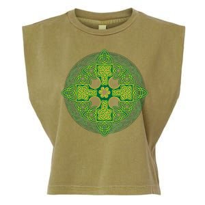 Celtic Knot Cross St. Patrick's Day Garment-Dyed Women's Muscle Tee