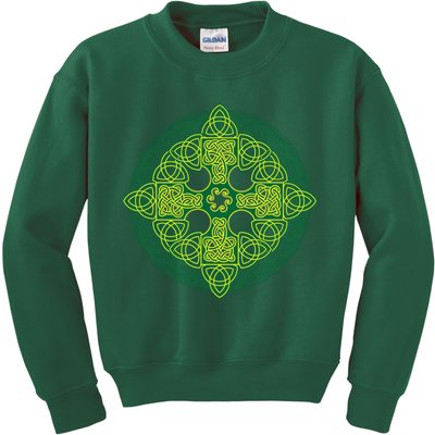 Celtic Knot Cross St. Patrick's Day Kids Sweatshirt