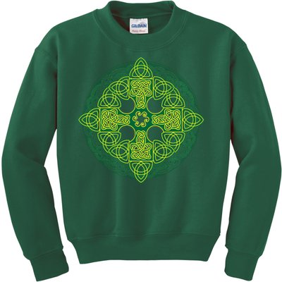 Celtic Knot Cross St. Patrick's Day Kids Sweatshirt