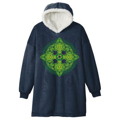 Celtic Knot Cross St. Patrick's Day Hooded Wearable Blanket