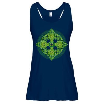 Celtic Knot Cross St. Patrick's Day Ladies Essential Flowy Tank