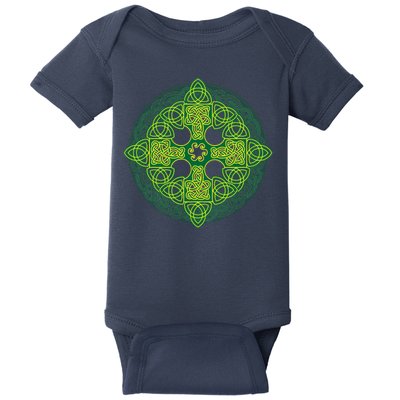 Celtic Knot Cross St. Patrick's Day Baby Bodysuit