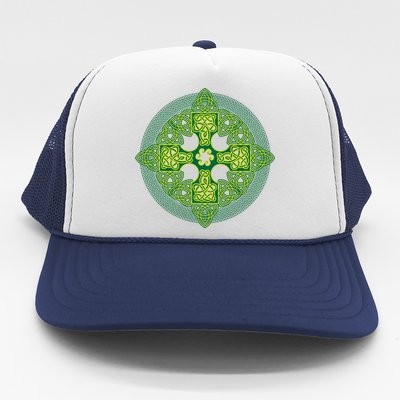 Celtic Knot Cross St. Patrick's Day Trucker Hat