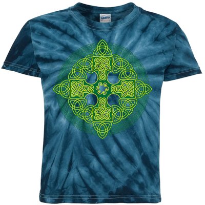 Celtic Knot Cross St. Patrick's Day Kids Tie-Dye T-Shirt