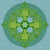 Celtic Knot Cross St. Patrick's Day Sueded Cloud Jersey T-Shirt