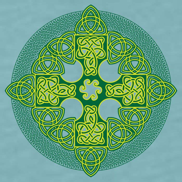Celtic Knot Cross St. Patrick's Day Sueded Cloud Jersey T-Shirt