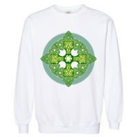 Celtic Knot Cross St. Patrick's Day Garment-Dyed Sweatshirt
