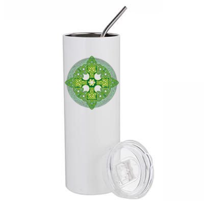 Celtic Knot Cross St. Patrick's Day Stainless Steel Tumbler