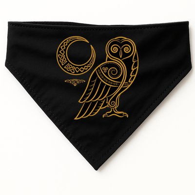 Celtic Knot Moon Owl USA-Made Doggie Bandana
