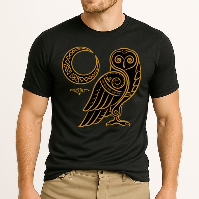 Celtic Knot Moon Owl Performance Shirt