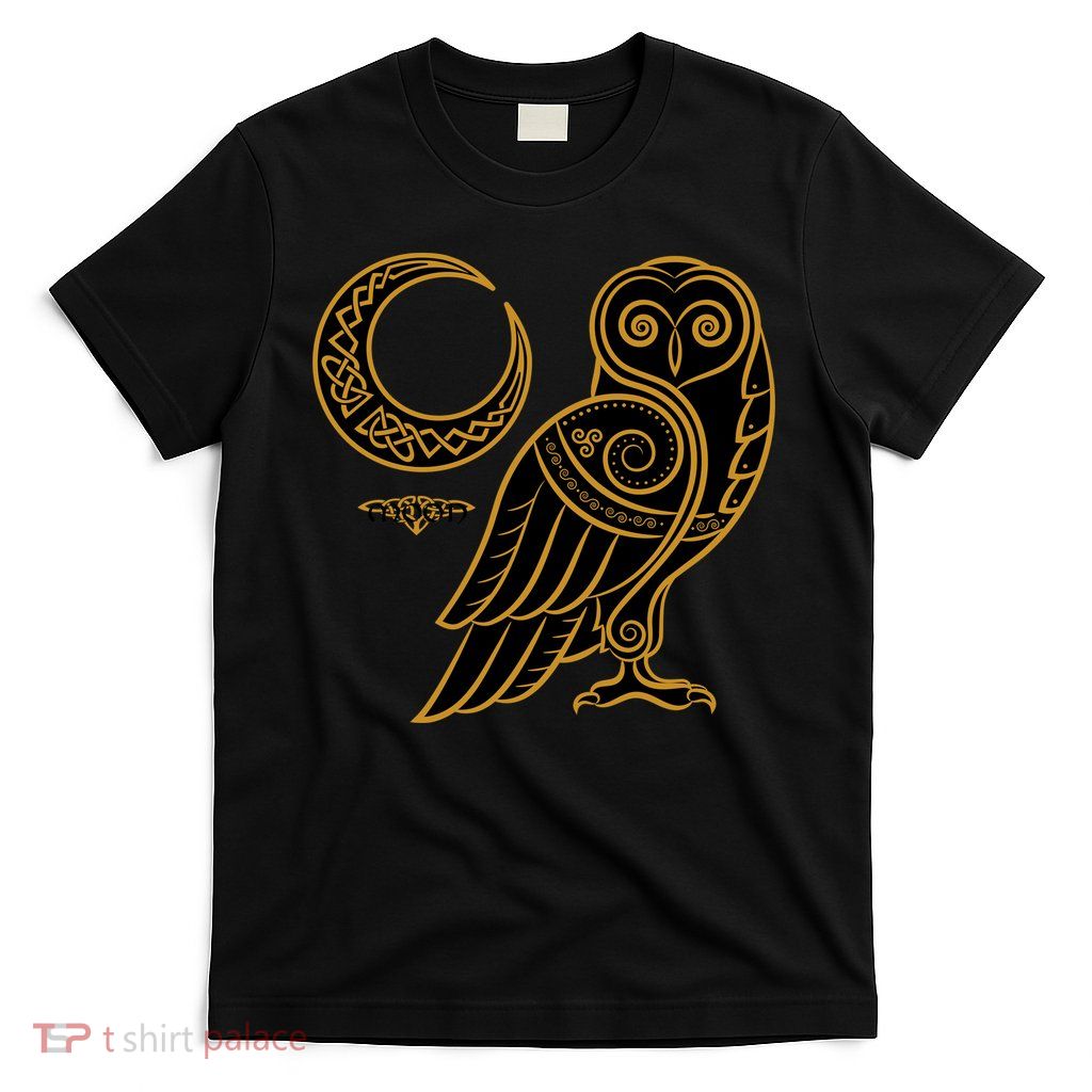 Celtic Knot Moon Owl T-Shirt