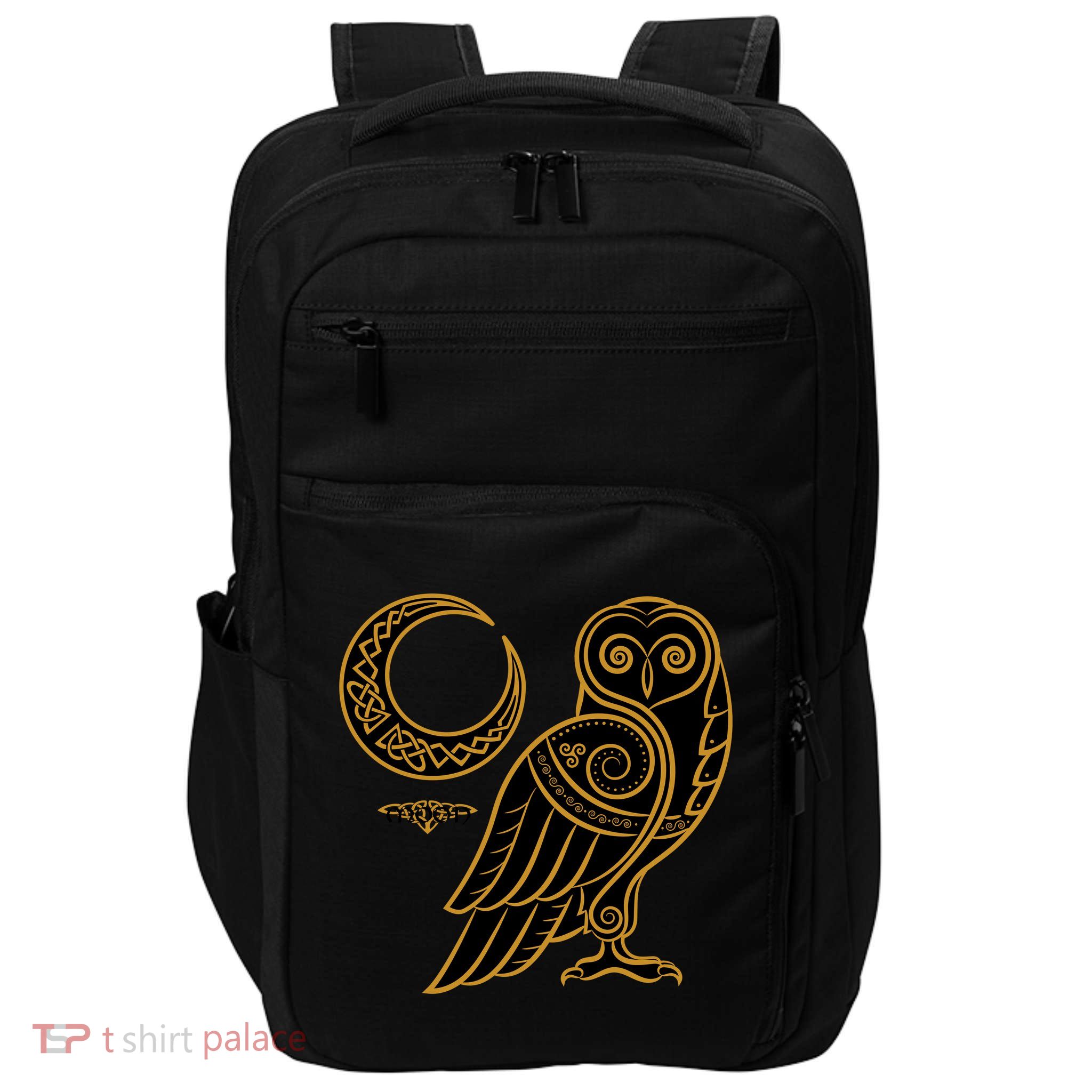 Celtic Knot Moon Owl Impact Tech Backpack