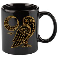 Celtic Knot Moon Owl 11oz C Handle Ceramic Mug