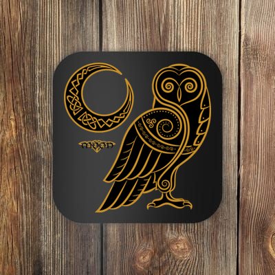 Celtic Knot Moon Owl Coaster