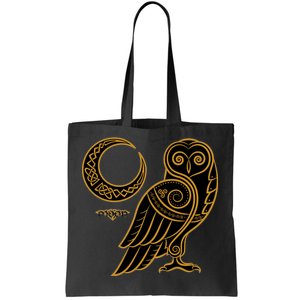 Celtic Knot Moon Owl Tote Bag