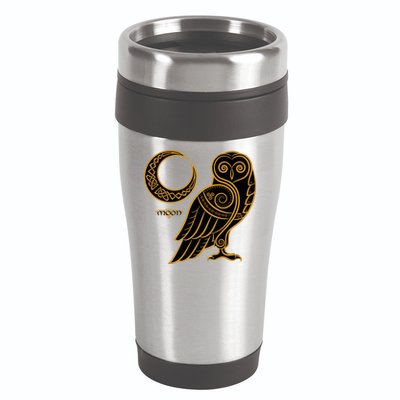 Celtic Knot Moon Owl 16oz Travel Tumbler