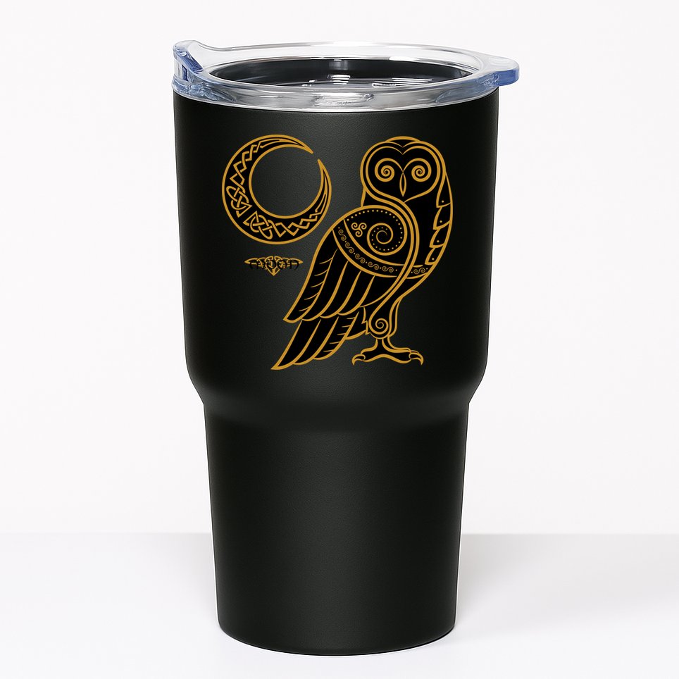 Celtic Knot Moon Owl Tumbler