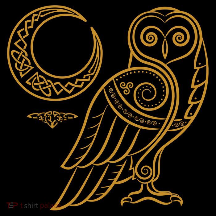 Celtic Knot Moon Owl Magnet