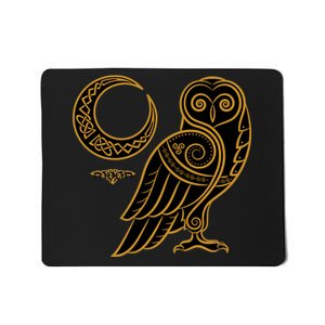 Celtic Knot Moon Owl Mousepad