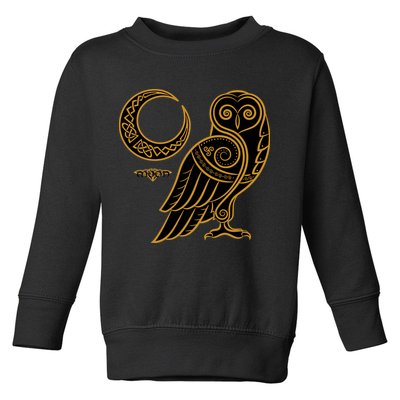 Celtic Knot Moon Owl Toddler Sweatshirt