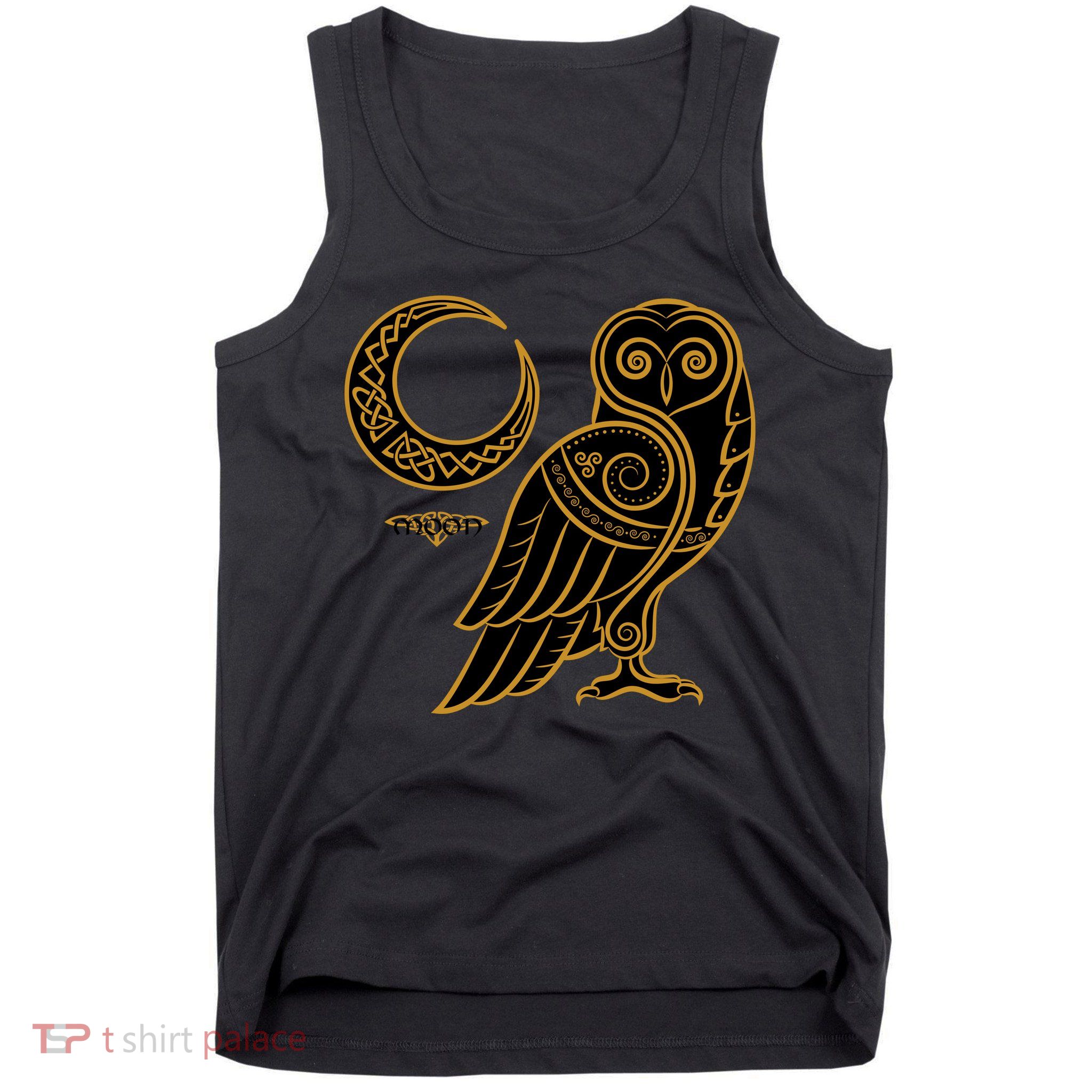Celtic Knot Moon Owl Tank Top