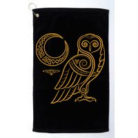 Celtic Knot Moon Owl Golf Towel