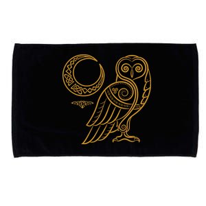 Celtic Knot Moon Owl Microfiber Hand Towel