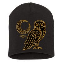 Celtic Knot Moon Owl Short Acrylic Beanie