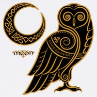 Celtic Knot Moon Owl Garment-Dyed Sweatshirt