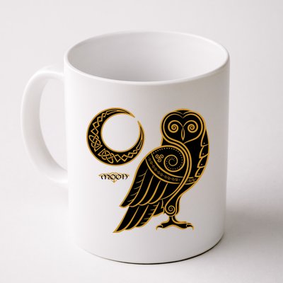 Celtic Knot Moon Owl Coffee Mug