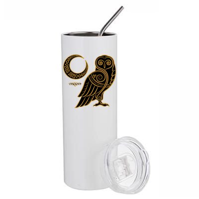 Celtic Knot Moon Owl Stainless Steel Tumbler