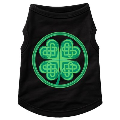 Celtic Pattern Shamrock Clover St Patrick's Day Doggie Tank