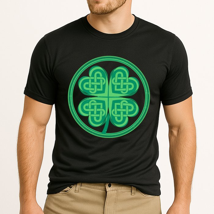 Celtic Pattern Shamrock Clover St Patrick's Day Performance Shirt