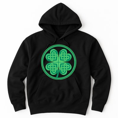 Celtic Pattern Shamrock Clover St Patrick's Day Hoodie