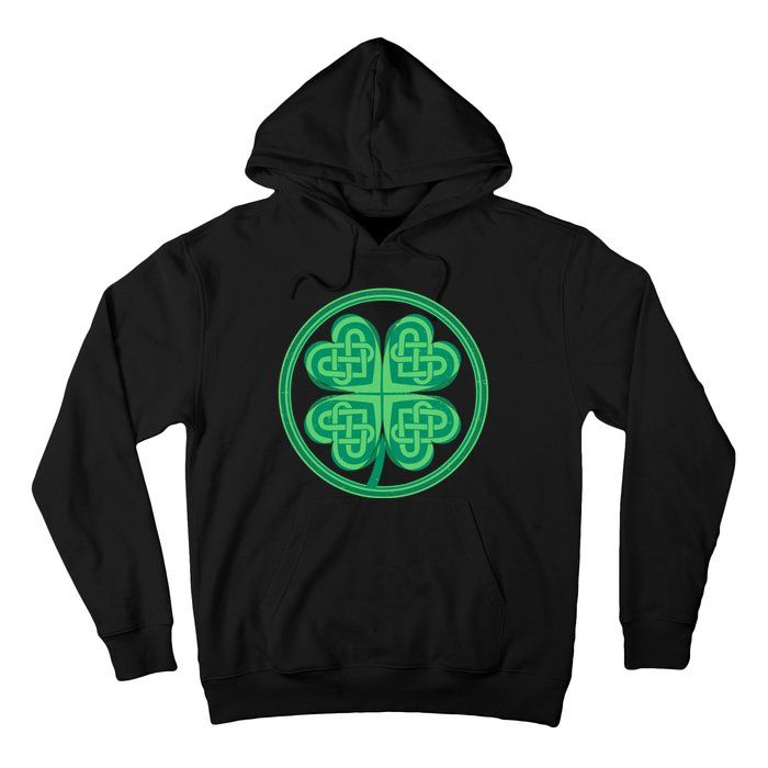 Celtic Pattern Shamrock Clover St Patrick's Day Hoodie