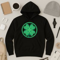 Celtic Pattern Shamrock Clover St Patrick's Day Hoodie