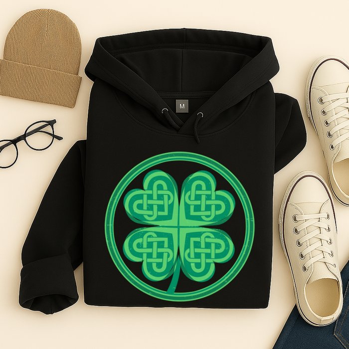 Celtic Pattern Shamrock Clover St Patrick's Day Hoodie