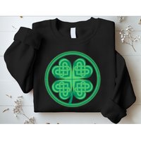 Celtic Pattern Shamrock Clover St Patrick's Day Sweatshirt