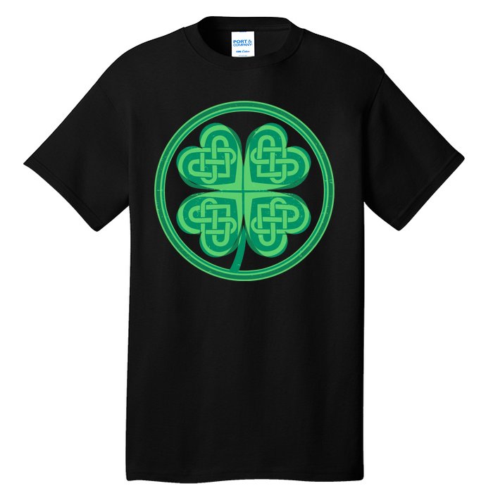 Celtic Pattern Shamrock Clover St Patrick's Day Tall T-Shirt